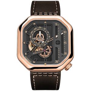 Reloj de Carreras Original AGELOCER, Reloj de Lujo Dorado para Hombre, Cuadrado, Luminoso, Mecánico Automático, Regalo de Cumpleaños para Hombre - Product Image 1