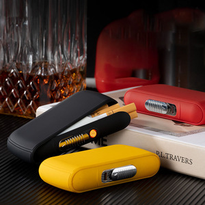 2023 Mới Nhỏ Gọn Và Di Động 2-Trong-1 Đ<span class=keywords><strong>a</strong></span> Chức Năng USB Thuốc Lá Có Thể Sạc Lại Nhẹ Hơn 10 Gậy Dày Thuốc Lá Trường Hợp Hộp Với U - Product Image 2