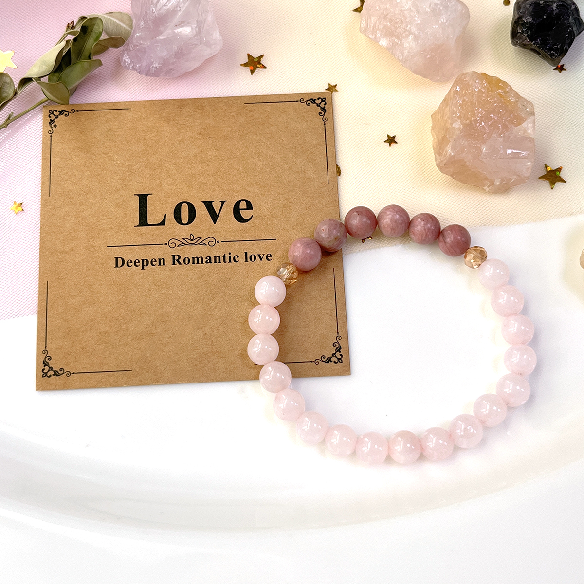 Rose Quartz & Rhodonite