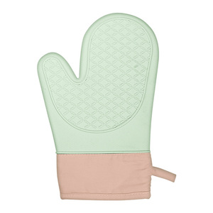 Silicone Heat Resistant Gloves Thickened Oven Mitts For Kitchen Baking Microwave High Temperature Protection Solid Color 23-28cm - Product Image 2