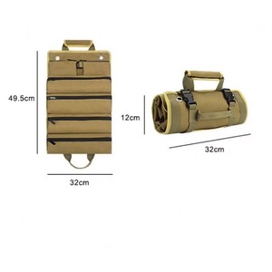 Bolsa de Herramientas Enrollable de Muestra Gratuita para Hombres y Mujeres, Caja de Almacenamiento de Herramientas Portátil con 2 Bolsas con Cierre Desmontables, Bolsa de Transporte Pequeña y Compacta - Product Image 5