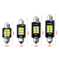 AUTO IDEAL Nouvelle Lampe de lecture intérieure Canbus C5W 6SMD 3030 31mm 36mm 39mm 41mm Festoon LED pour Plafonnier et Plaque d'immatriculation
