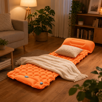 Matelas pneumatique de camping avec pompe à pied intégrée - Tapis de couchage en nylon 40D TPU pour la randonnée
