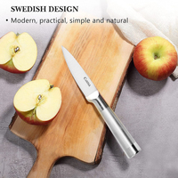 Ensemble de couteaux de chef créatifs 6 pièces avec poignée en acier inoxydable Design ambidextre Lave-vaisselle de construction forgé de style moderne
