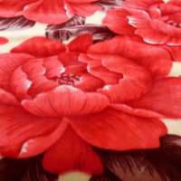 2-lagige 200x240CM 100% Polyester Gestrickte Raschel-Decke mit Blumenmuster, Vintage-Festival-Stil für Alle Jahreszeiten