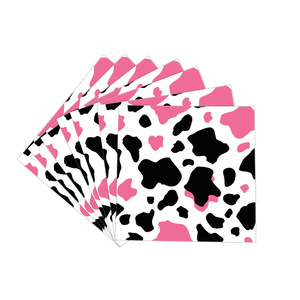Cow Print Party Supplies <b>Disposable</b> <b>Plates</b> Cups Napkins Set For Birthday Celebration - Product Image 2