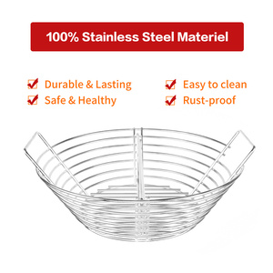 MCD Céramique Kamado Grill Compatible Acier Inoxydable Panier à Cendre et Charbon de Bois Accessoire Essentiel pour <span class=keywords><strong>Barbecue</strong></span> Extérieur - Product Image 4