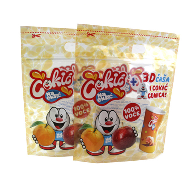 Recyclable stand up pouch zip lock dried biodegradable food paper bag stand up pouch with corner spout