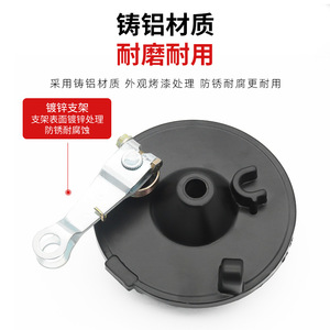 Electric Vehicle Front Drum Brake Assembly 110mm Aluminum Alloy With Round Groove Hub Cover For Tricycle Replacement - Product Image 2
