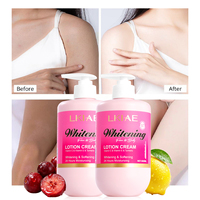 Lotion Corporelle Éclaircissante Marque Blanche 500ml Curcuma Huile de Jojoba Réparatrice Vitamine C E Hydratante pour Peaux Noires