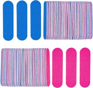 Mini Nail Files Bulk 100 Pcs Disposable Double Sided Emery Boards Travel Size