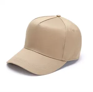 Toptan boş spor kapaklar, düz beyzbol şapkası, ayarlanabilir 5 panel kap hiçbir logo