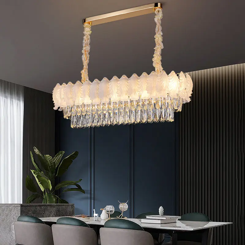 Ultrathin hotel lightsing pendant ceiling light Central led For home shop Column Metal Floor crystal chandelier