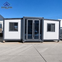 Maison préfabriquée moderne à double aile de 20, 30 ou 40 pieds, 1 à 4 chambres avec cuisine et salle de bain, maison conteneur modulaire extensible