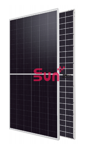 Panel Solar Bifacial Policristalino de Doble Vidrio de Alta Eficiencia SUNPLUS Mango Serie N 570/605 585W Tipo N, CSA TUV CE - Product Image 3