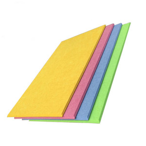 Panneaux acoustiques en polyester ignifuge modernes de 12 mm 1700 g/m² Absorption acoustique hautement efficace Tailles personnalisées Hôtels Appartements - Product Image 1