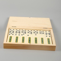 Jeu de dominos en acrylique durable et écologique de qualité supérieure, boîte personnalisée couleur ivoire élégante, tuiles élégantes de couleur ivoire pour le divertissement des adultes