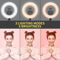 Support de téléphone pliable en acier inoxydable Q05s avec anneau lumineux, trépied 3-en-1 portable, lumière d'appoint LED, perche à selfie et télécommande beauté