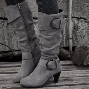 Bottes de mode pour femmes de haute qualité, bottes mi-hautes, chaussures pour femmes, bottes de créateur pour femmes - Product Image 1