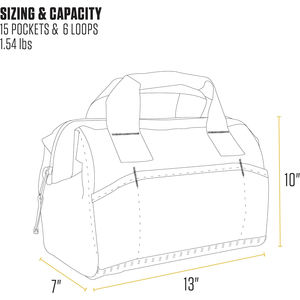 Sac de rangement pour outils à double niveau en polyester résistant à l'eau, style nouveau, poids moyen, 13 pouces, 15 poches, brun <span class=keywords><strong>Carhartt</strong></span> - Product Image 4