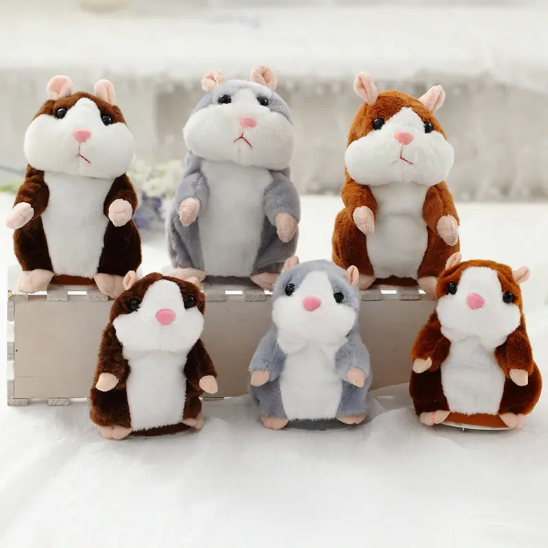 Parler hamster hamster électrique va apprendre à parler va enregistrer va marcher jouets en peluche électriques Noël en gros