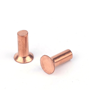 Accessoires pour ongles en cuivre violet, rivets demi-ronds à tête fraisée, rivets solides en fer, aluminium, laiton, structure durable - Product Image 1