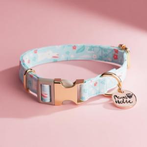 Collar para Perro de Algodón Suave y Ecológico, Talla XS, Diseño Moderno, Elegante y Lujoso con Estampado Personalizado, Cómodo y Ajustable para Perros Pequeños - Product Image 1