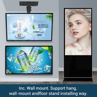 Montaje en pared Android Digital Signage Smart LCD TV Display Menu Board Pantalla de anuncio interior para exhibición de publicidad.