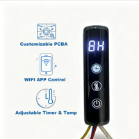 Controlador de Temperatura con Pantalla Táctil, Termostato Programable con Temporizador para Baño
