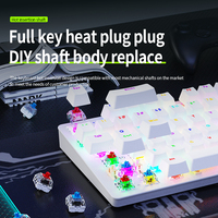 Nouveau clavier de jeu mécanique 75% avec interrupteurs bleus, rétroéclairage RGB, 87 touches, clavier compact USB pour tablettes et joueurs
