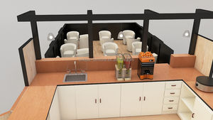 Kiosque <span class=keywords><strong>de</strong></span> nourriture en bois Kiosque à gaufres Bar Beau mobilier d'intérieur Crêpe Gâteau Crêpe Boutique <span class=keywords><strong>Comptoir</strong></span> personnalisé à vendre - Product Image 4