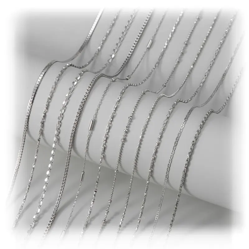 Carline 925 стерлингового серебра с платиновым напылением голой с звено цепи личность цепочка с кулоном, серебряное ожерелье ювелирные изделия оптом