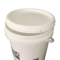 Seau de peinture industriel 4L-1 PP de qualité alimentaire, imprimé sur mesure pour le revêtement au latex et l'emballage de la mastic de construction