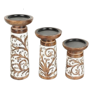 Bougeoir en bois de table personnalisé gravé Design Home Decoration Gift Living Room Wedding Party Event Decoration - Product Image 6