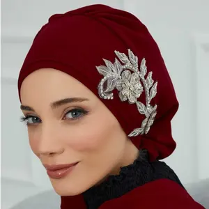 Ultima sciarpa pesante in Chiffon hijab sciarpa in pizzo Shinny ricamato buona cucitura semplice sciarpa