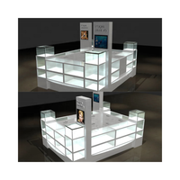 Comptoir de Présentation de Bijoux en Aluminium Moderne pour Magasin, Petit Meuble de Caisse, Vitrine de Bijouterie avec Verre