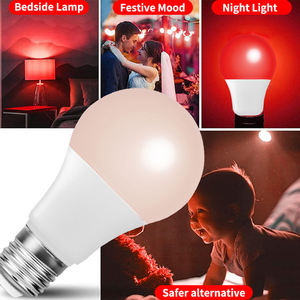 หลอดไฟสีแดงประหยัดพลังงาน EMF ต่ำ ปรับความสว่างได้ 660 นาโนเมตร 7 วัตต์ แสงสีแดงแบบทไวไลท์ พร้อมขั้วเกลียว E26 - Product Image 6