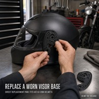Plaque de base de visière de casque de remplacement, paire gauche et droite avec 4 vis pour IS-17 FG-17 FG-ST RPHA 10 C70