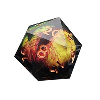 Logo personnalisé Donjons Dragons 55mm20 Visage Résine Quicksand Longan Dés D20 Couleur Polyèdre Forme Carrée Métal Acrylique Matériel