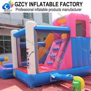 GZCY Toboggan aquatique gonflable en PVC pour jardin, avec piscine et château gonflable, équipement de fête foraine avec souffleur d'air - Product Image 3
