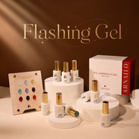 Gel Polish Réfléchissant Effet Diamant Argent Or UV LED Pailleté – Lot de 9 Couleurs Professionnelles pour Salon – ARNAILO 15ml