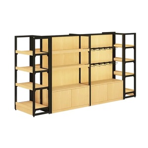 Thiết kế phổ biến tùy chỉnh bằng gỗ hai mặt cửa hàng tạp hóa kệ trưng bày cho siêu thị - Product Image 4