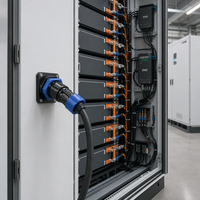 Connecteur étanche Jnicon M40 4 broches 80A 600V haute tension pour stockage d'énergie