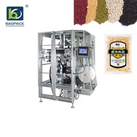 Machine de remplissage et de scellage verticale VFFS automatique à commande PLC haute vitesse pour sachets alimentaires en plastique/papier avec fermeture éclair, pochettes refermables et Doypack