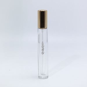Wholesale Custom Cap Clear <b>Square</b> <b>Glass</b> Perfume Sample Bottles 10ml Screw Cap with Box Screen Printed - Product Image 1
