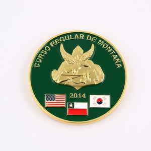 Pièce de monnaie en métal personnalisée avec émail de haute qualité, design 2D 3D, 40e anniversaire, souvenir du Chili, pièces commémoratives de défi, cadeau - Product Image 1