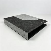Carnet à anneaux personnalisé en feutre gaufré de 1,5 pouce, format lettre, classeur à 3 anneaux, dossier pour écouteurs A3 A5, coffret cadeau d'entreprise