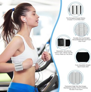 Adjustable Silicone Power Wrists Wrist <b>Weights</b> Hook and Loop Training Bands for Yoga Pilates Gym Exercise - Product Image 5