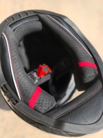 Casque intégral neuf, double visière, certifié DOT, en ABS, avec logo personnalisé et spoiler chromé pour moto