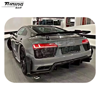 Kit carrosserie carbone style performance pour Audi R8 2015-2019 Type 4S pré-lifting : Lame avant, jupes latérales, diffuseur arrière, spoiler